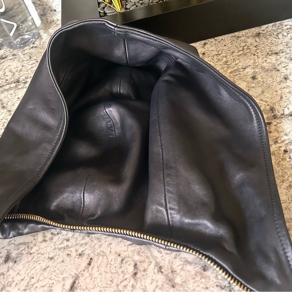 GIUSEPPE ZANOTTI HOODED NAPPA LEATHER BOMBER JACKET with Crystal Chains - Picture 16 of 16